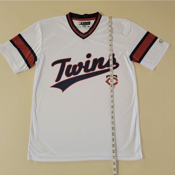 Genuine Merchandise MLB Minnesota Twins White V-neck Short Sleeve Tee - Picture 4 of 11